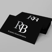 Simple Monogram QR Code Black | Connect with Me 名刺