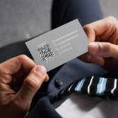 Simple Monogram QR Code Black | Connect with Me 名刺