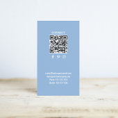 Simple Monogram QR Code Blue | Connect with Me 名刺
