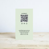 Simple Monogram QR Code Green | Connect with Me 名刺