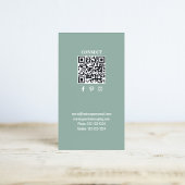 Simple Monogram QR Code Green | Connect with Me 名刺