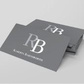 Simple Monogram QR Code Grey | Connect with Me 名刺