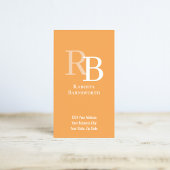 Simple Monogram QR Code Orange | Connect with Me 名刺