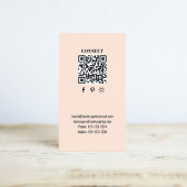 Simple Monogram QR Code Peach | Connect with Me 名刺