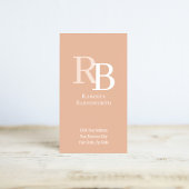 Simple Monogram QR Code Peach | Connect with Me 名刺