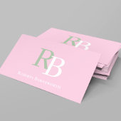 Simple Monogram QR Code Pink | Connect with Me 名刺