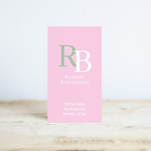 Simple Monogram QR Code Pink | Connect with Me 名刺