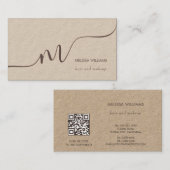Simple Monogram Rustic 名刺 (正面/裏面)