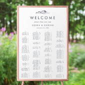 Simple Mountain Alphabetical Seating Chart ポスター
