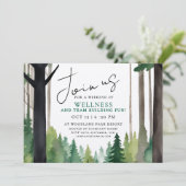 Simple Mountain Forest Team Building Relax Paint 招待状 (スタンド正面)