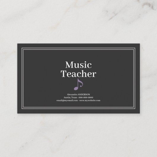 Simple Music Teacher 名刺 (正面)