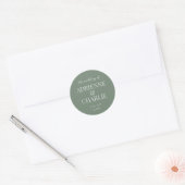 Simple Names Wedding Date Favor Envelope ラウンドシール (封筒)