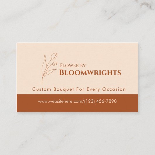 Simple Natural Elegant Earthy Warm Soft Beige 名刺 (裏面)