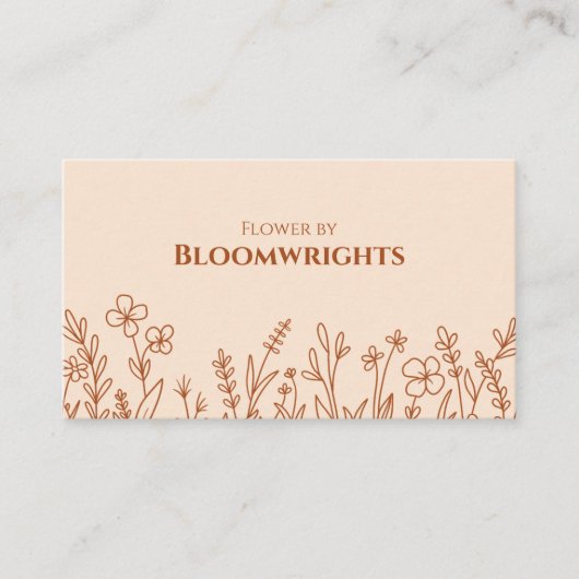 Simple Natural Elegant Earthy Warm Soft Beige 名刺 (正面)