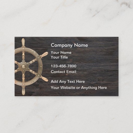 Simple Nautical Business Cards Design 名刺 (正面)