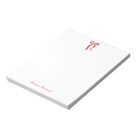 Simple Neon Red Bow Script Custom Name Script ノートパッド (回転)