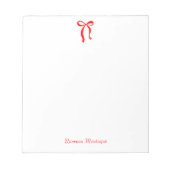 Simple Neon Red Bow Script Custom Name Script ノートパッド (正面)