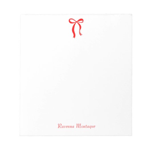 Simple Neon Red Bow Script Custom Name Script ノートパッド (正面)
