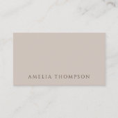 Simple Neutral Beige Professional QR Code 名刺 (正面)
