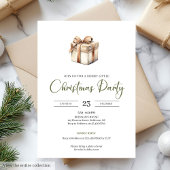 Simple Neutral Beige Scandinavian Christmas Invite 招待状