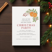 Simple Neutral Christmas Holiday Party Invitation 招待状