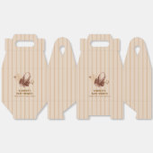 Simple Neutral Rustic Boho Cowgirl Baby Shower  フェイバーボックス (見開き)