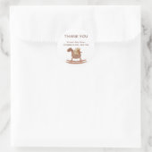 Simple New Chapter Book Baby Shower Welcome  ラウンドシール (バッグ)