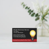 Simple New Electrician Service Business Cards 名刺 (スタンド正面)