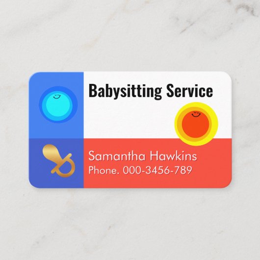 Simple Night and Day Babysitting Service 名刺 (正面)