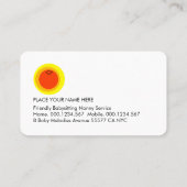 Simple Night and Day Babysitting Service 名刺 (裏面)