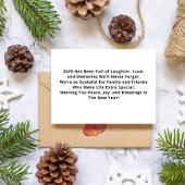 Simple Oh Deer What a Year Photo Collage Christmas カード