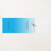 Simple Ombre Blue Personalized ヨガマット (正面(横))