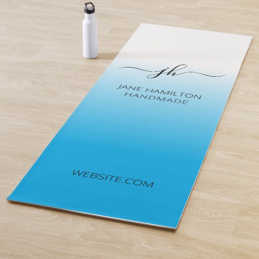 Simple Ombre Blue Personalized ヨガマット (インサイチュ)
