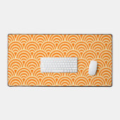 Simple Orange Scallop Pattern デスクマット (キーボード&マウス)