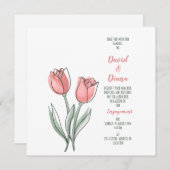 simple orange Wedding invitation (正面/裏面)