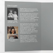 Simple Order Of Service 6-Photo Funeral/Memorial 三つ折りプログラム (内部最初)