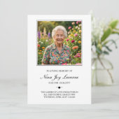 Simple Order of Service Photo Funeral Program 招待状 (スタンド正面)