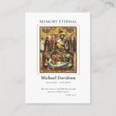 Simple Orthodox Christian Funeral Prayer Card プレイスカード (正面)