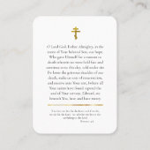 Simple Orthodox Christian Funeral Prayer Card      プレイスカード (裏面)
