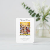 Simple Orthodox Christian Funeral Prayer Card      プレイスカード (スタンド正面)