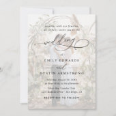 Simple Overlay Photo Budget QR Code Wedding 招待状 (正面)