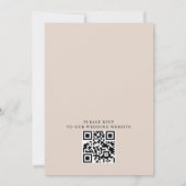 Simple Overlay Photo Budget QR Code Wedding 招待状 (裏面)