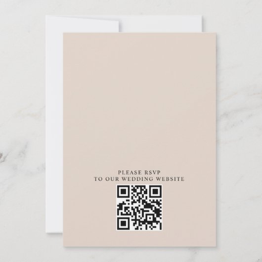 Simple Overlay Photo Budget QR Code Wedding 招待状 (裏面)