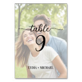 Simple Overlay Photo Wedding テーブルナンバー (裏面)