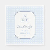 Simple Pale Blue Toy Blocks Baby Shower Party スタンダードランチョンナプキン (正面)