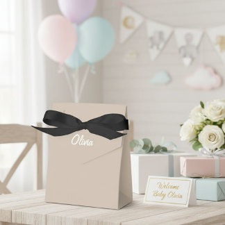 Simple Party Box Gift Bag Favours neutral フェイバーボックス