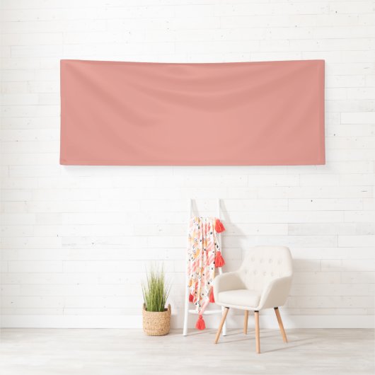 Simple pastel flamingo pink color 横断幕 (インサイチュ)