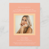 Simple Pastel Minimal High School Photo Grad Frame 案内状 (裏面)