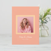 Simple Pastel Minimal High School Photo Grad Frame 案内状 (スタンド正面)