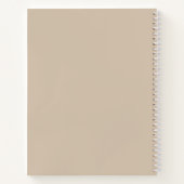 Simple Pastel Vintage Flower Pattern ノートブック (裏面)